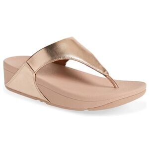 Fitflop Lulu Toe-Post Sandal Rose Gold Women's 8